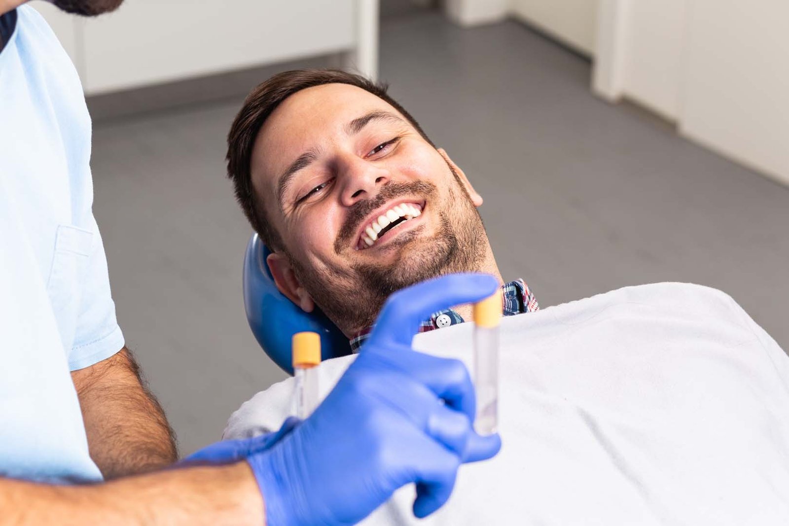 Nurse helping patient